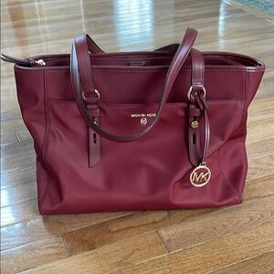 Michael Kors Burgundy Tote Bag
